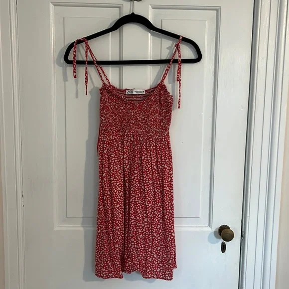 Zara | Dresses | Cute Red Summer Dress | Poshmark
